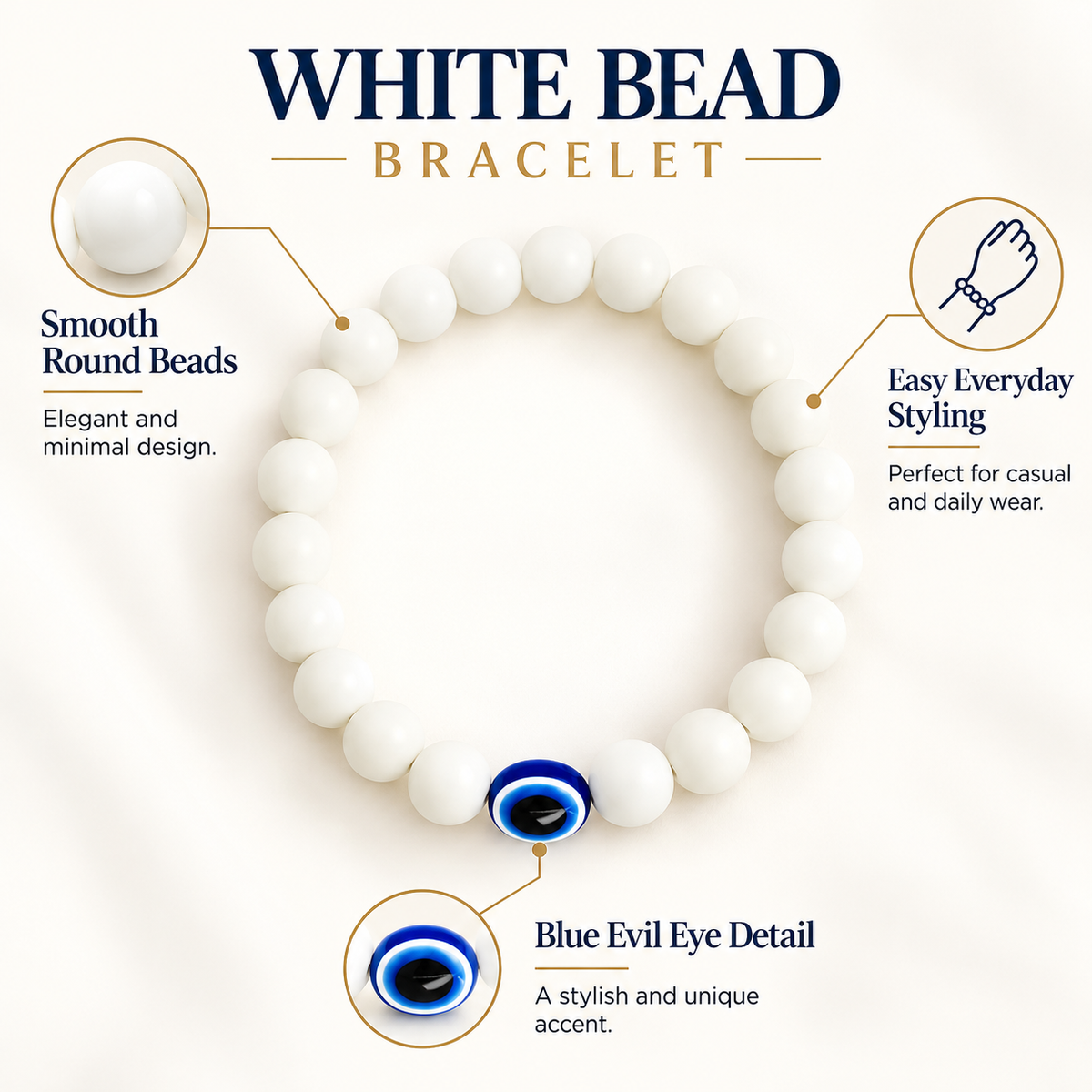White Aura  Bracelet For Women