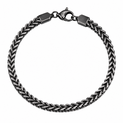 Silver Chunky Link Stainless Steel Bracelet For Men (9.5 Inch)