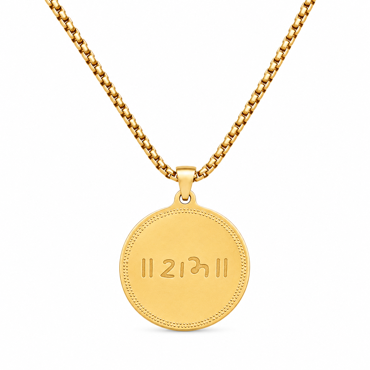 Ram Pendant Gold Stainless Steel Necklace Chain For Men (24 Inch)