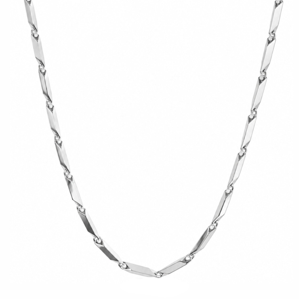Silver Link Chain Necklace For Men & Women