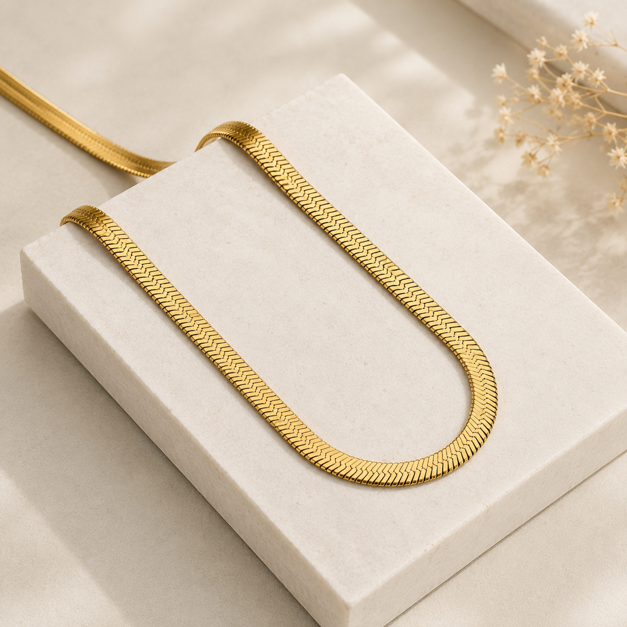 Gold Snake Necklace Chain For Women and Girls