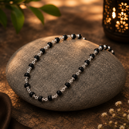 Original Karungali Mala Necklace for Men & Women | Natural Ebony Wood Beads - 6 MM