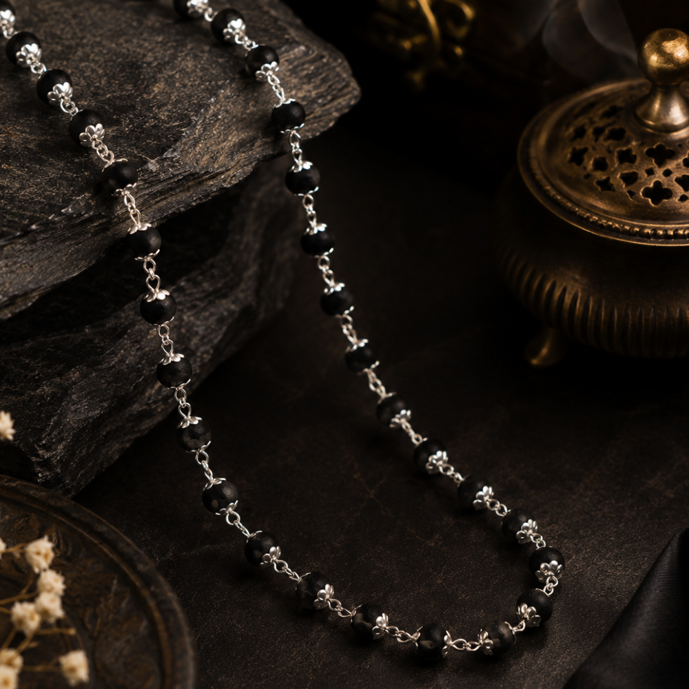 Original Karungali Mala Necklace for Men & Women | Natural Ebony Wood Beads - 6 MM