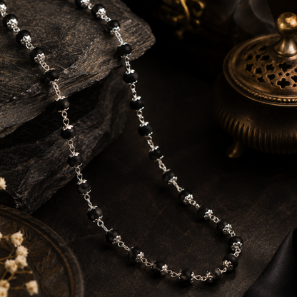 Original Karungali Mala Necklace for Men & Women | Natural Ebony Wood Beads - 6 MM