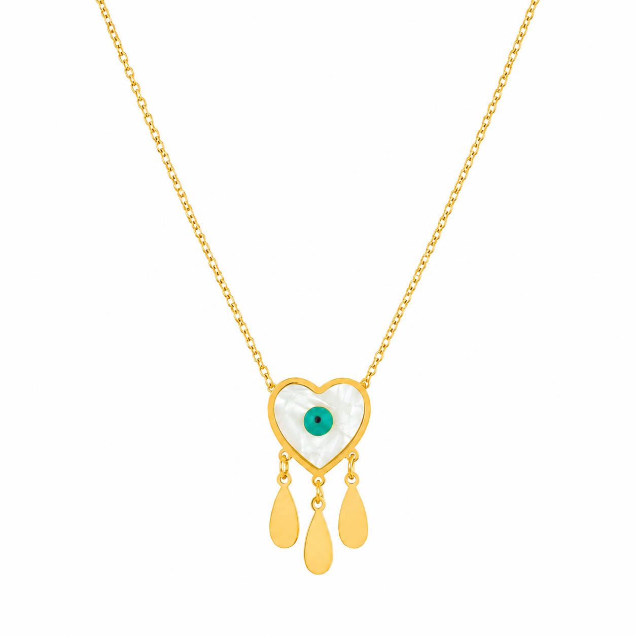 Evil Eye Heart Necklace