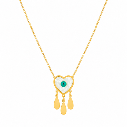 Evil Eye Heart Necklace