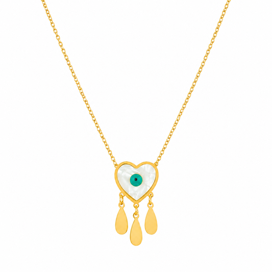Evil Eye Heart Necklace