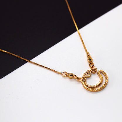 Moon Heart Pendant Necklace For Women