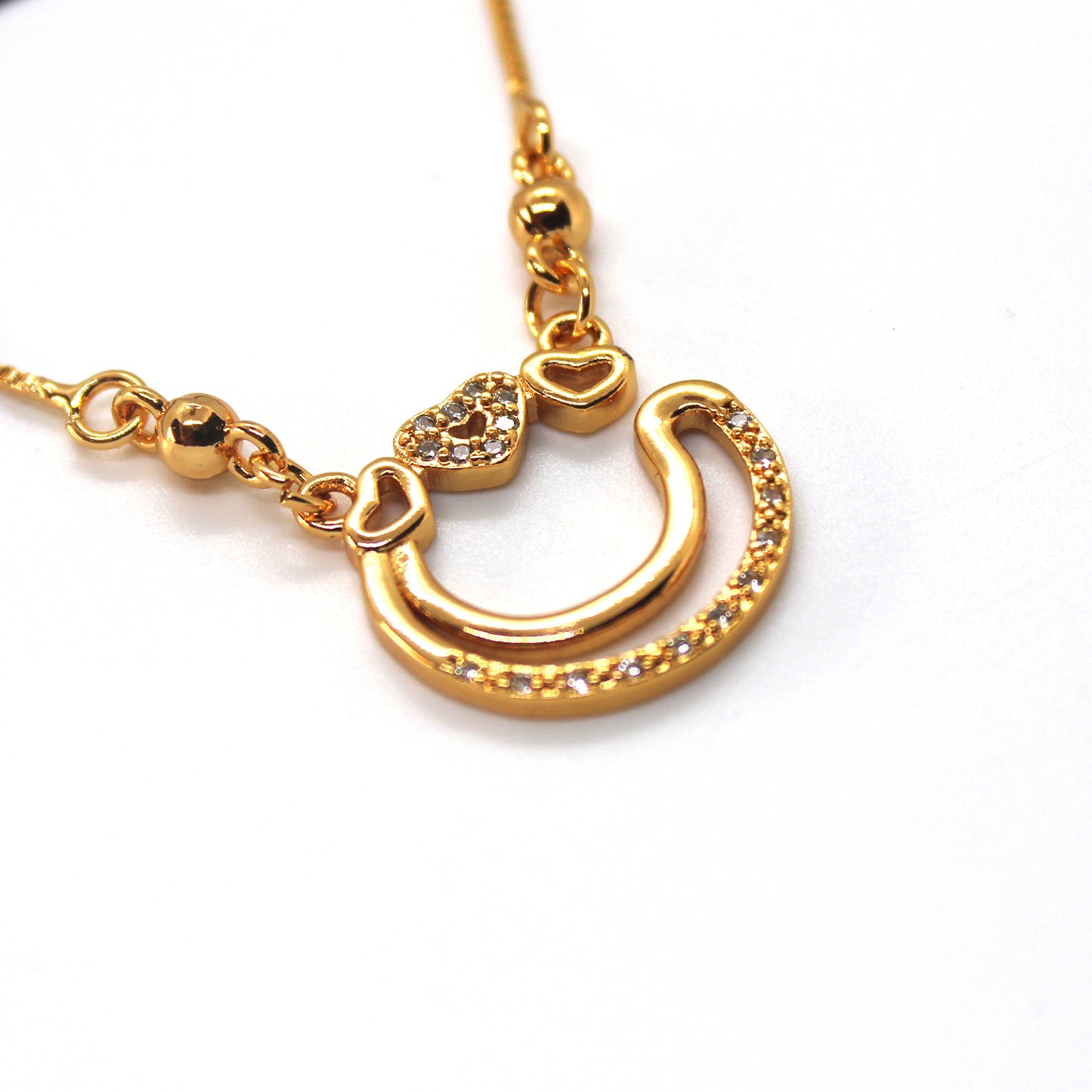Moon Heart Pendant Necklace For Women