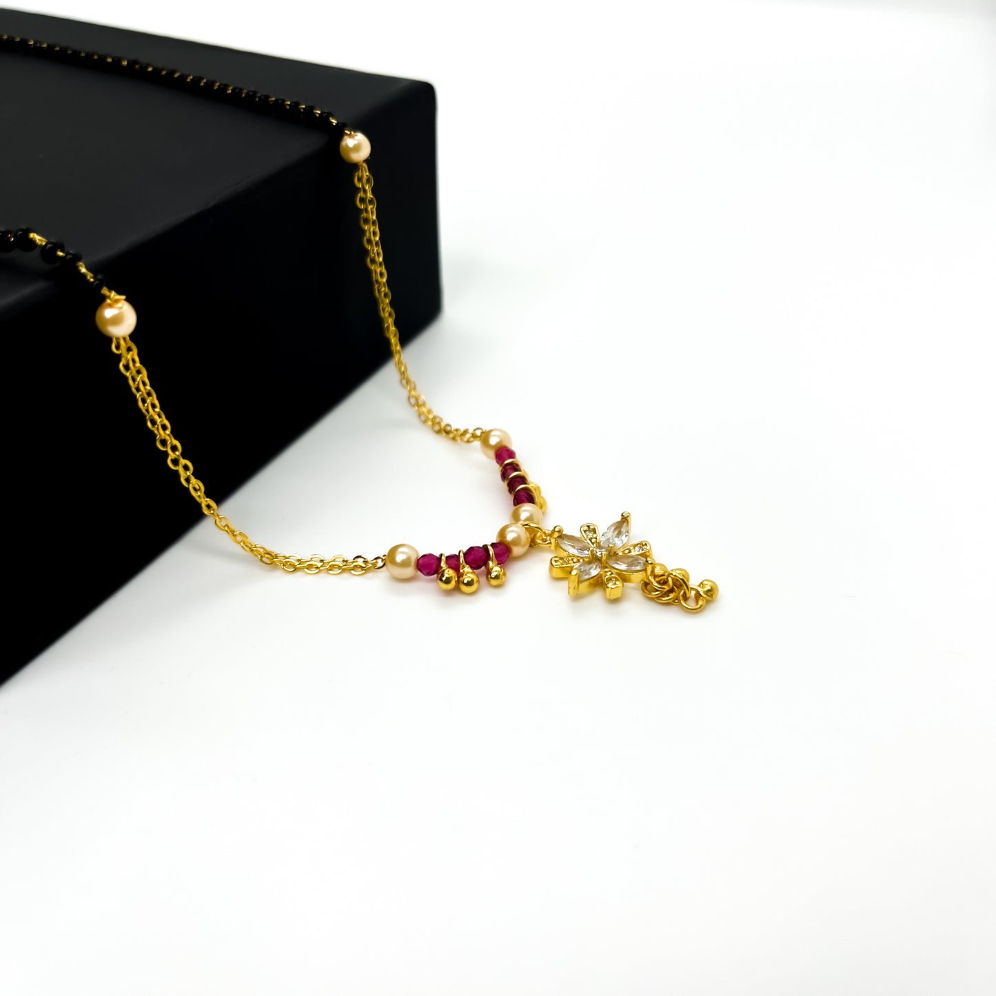 Diamond Flower Mangalsutra For Women