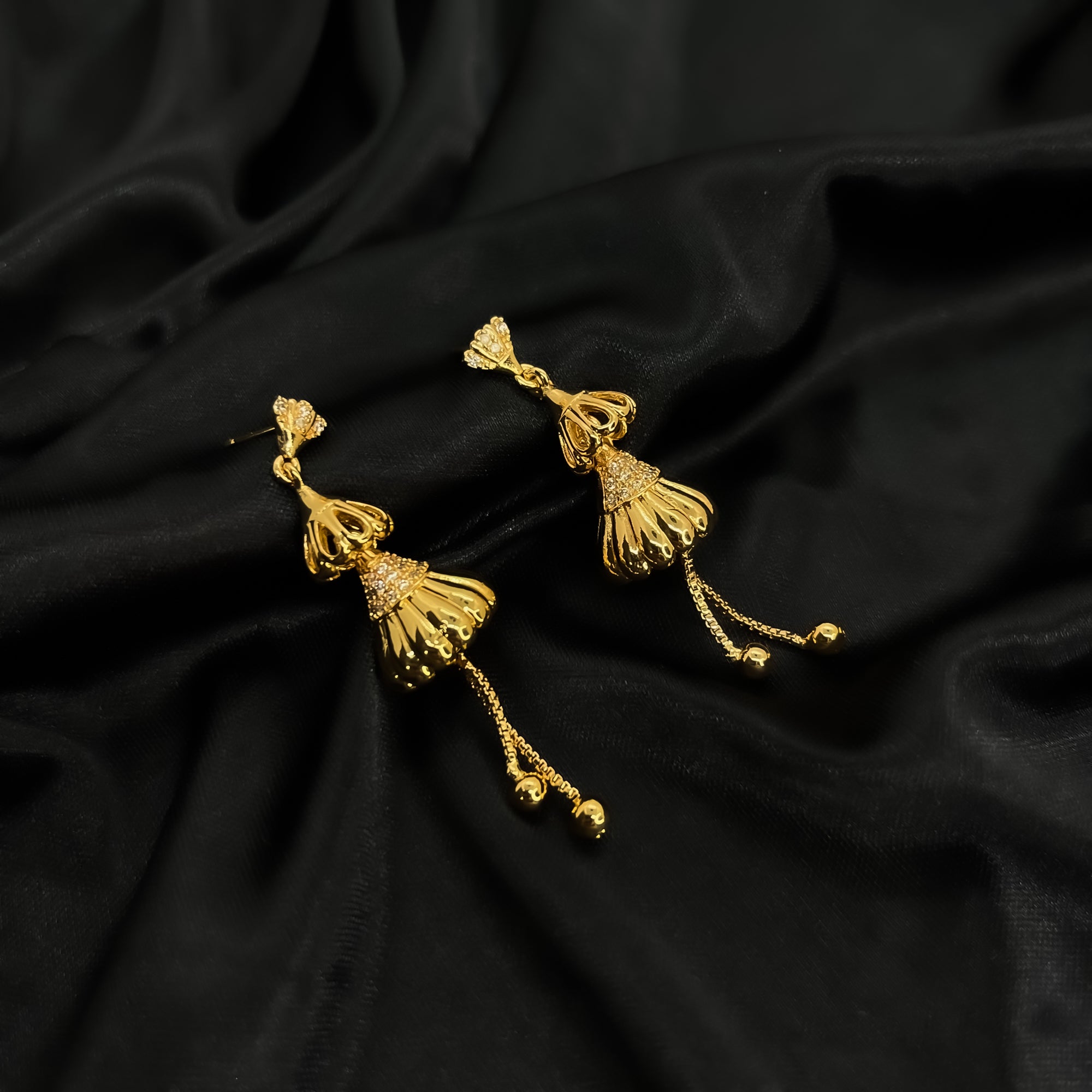 Stunning Peacock Design One Gram Gold Earrings ER2257