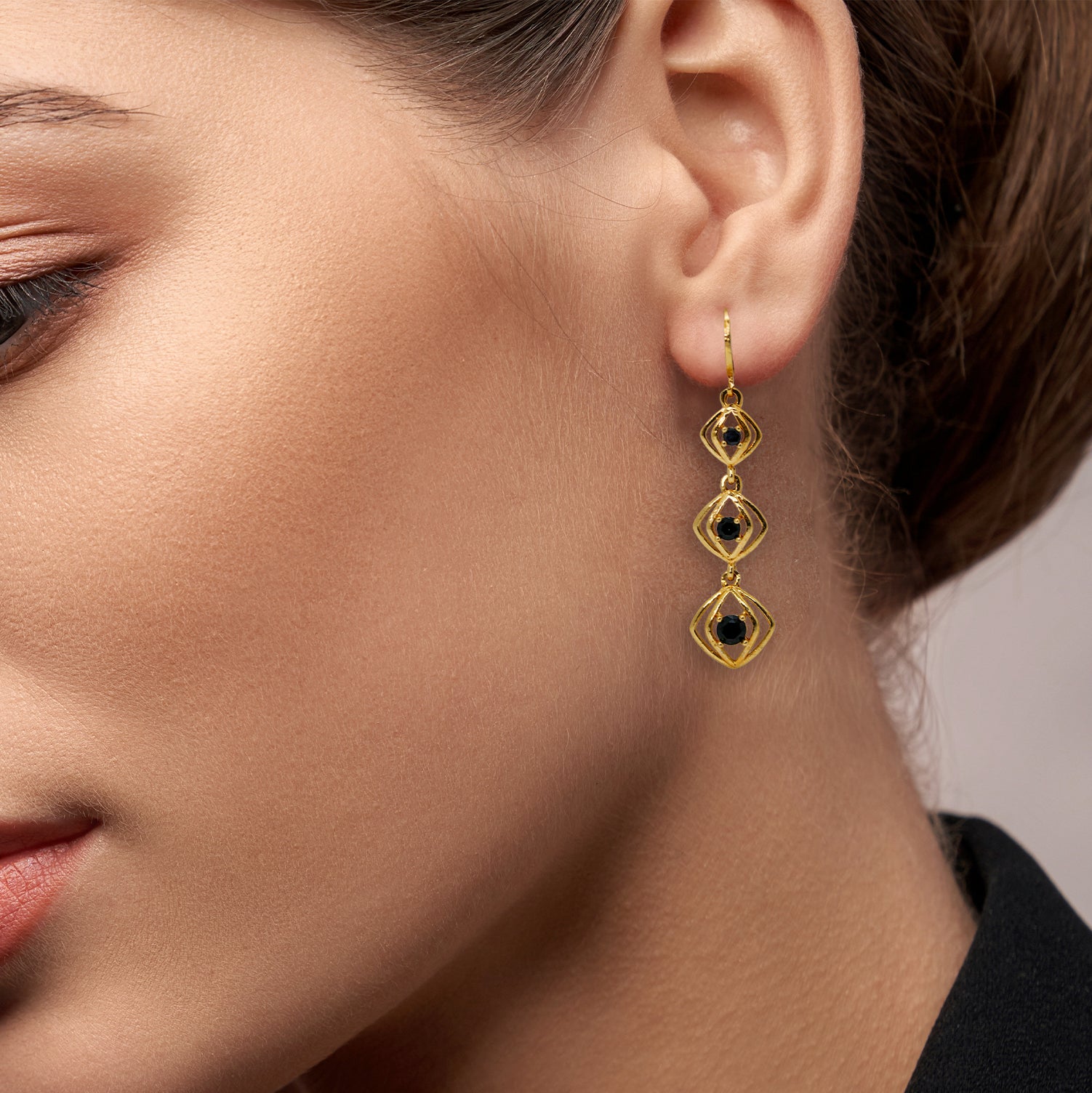 black stone earrings 
