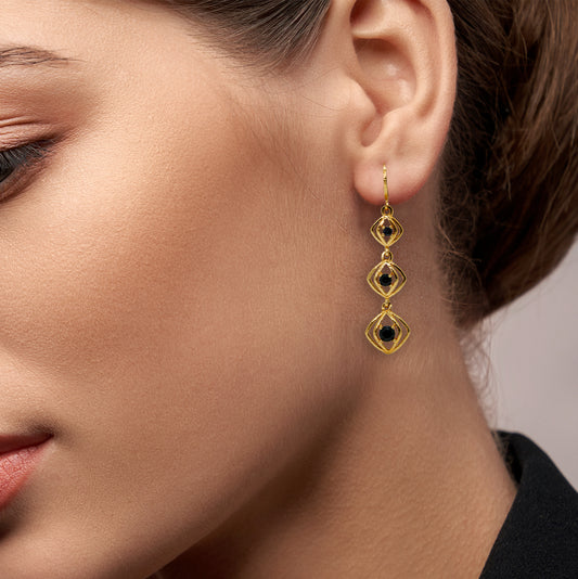 black stone earrings 