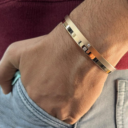 Ceremonial 2 Diamond Rose Gold Men's Bracelet