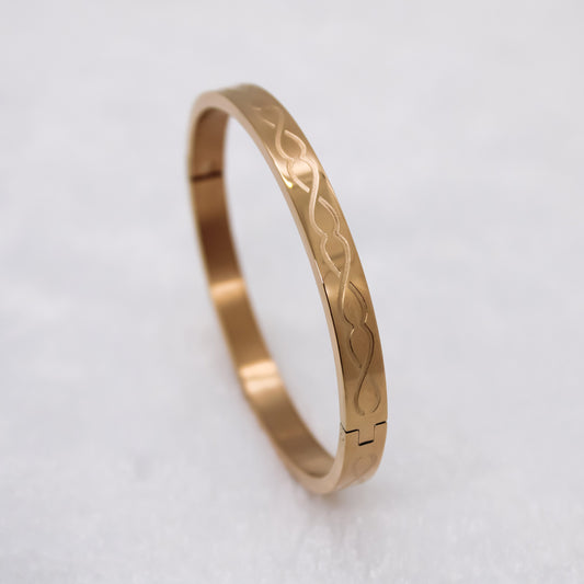 Infinity Pattern Rose Gold Bracelet For Women