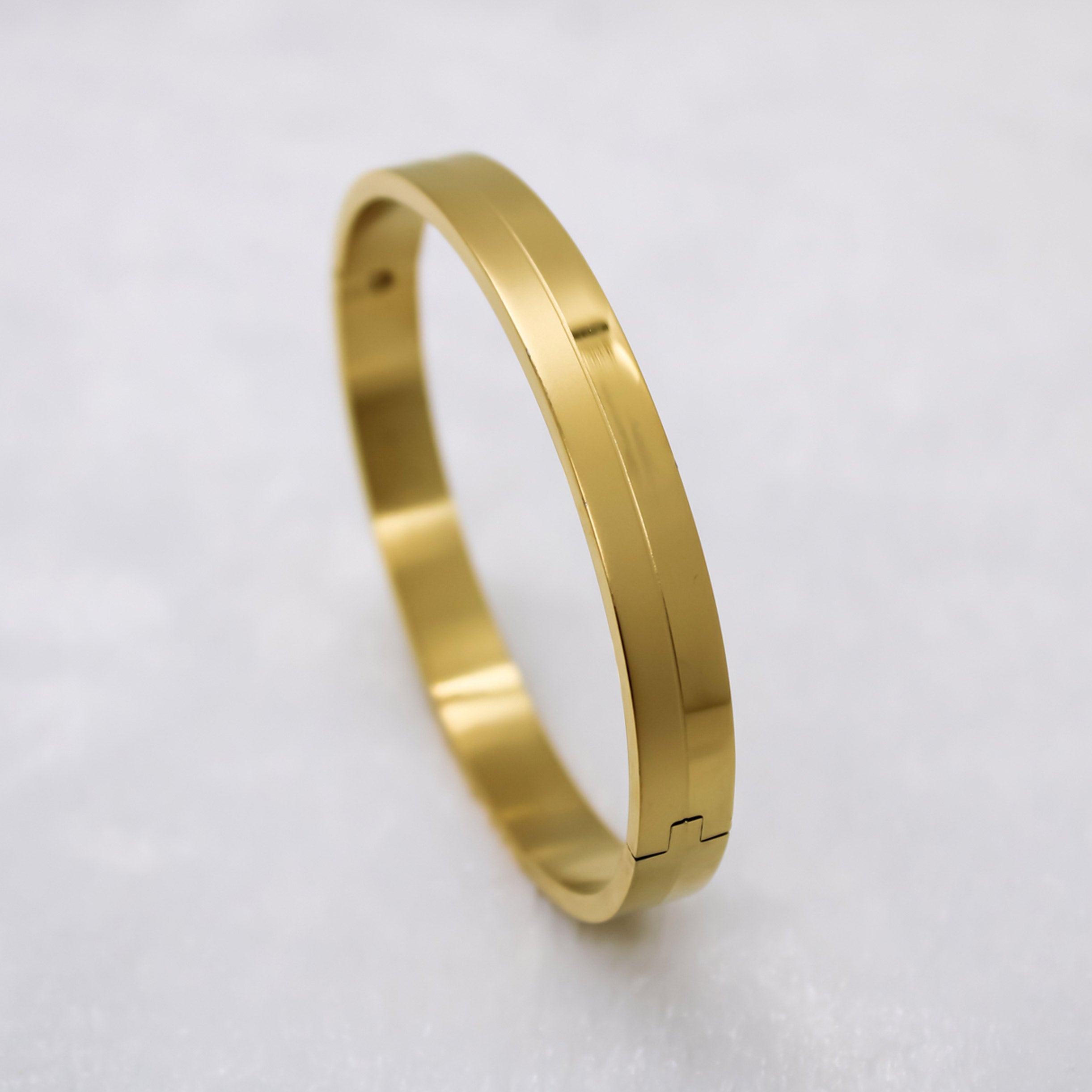 1 Gram Forming Gold Men's Bracelet with AD Stone - Hand Bracelet for Men