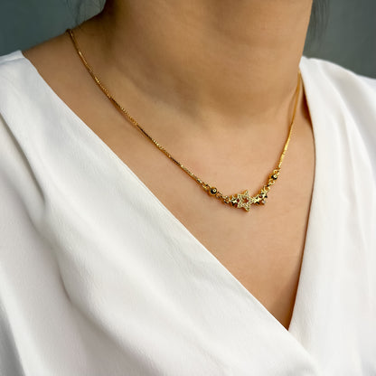 Sparkling Diamond Star Necklace For Women